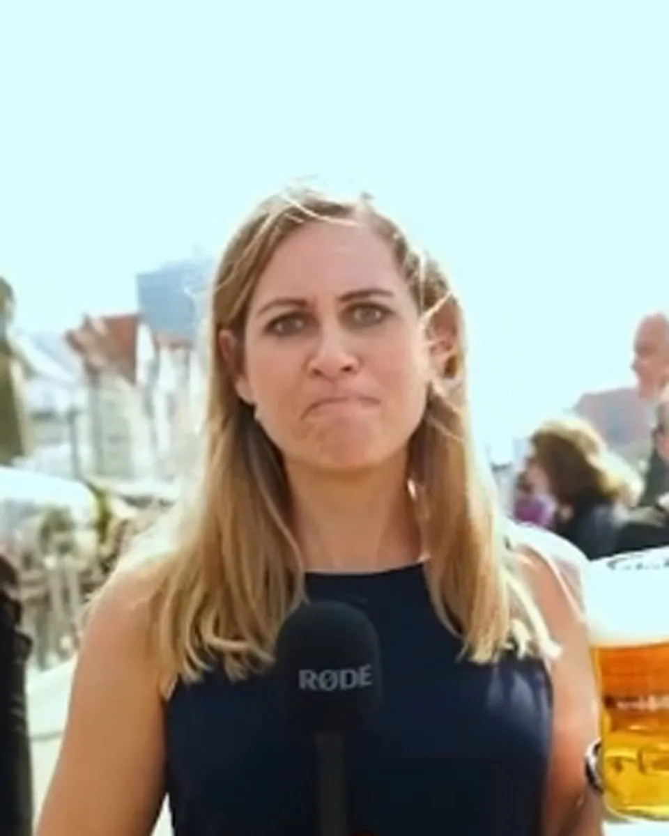 Nadine Kugler als Reporterin